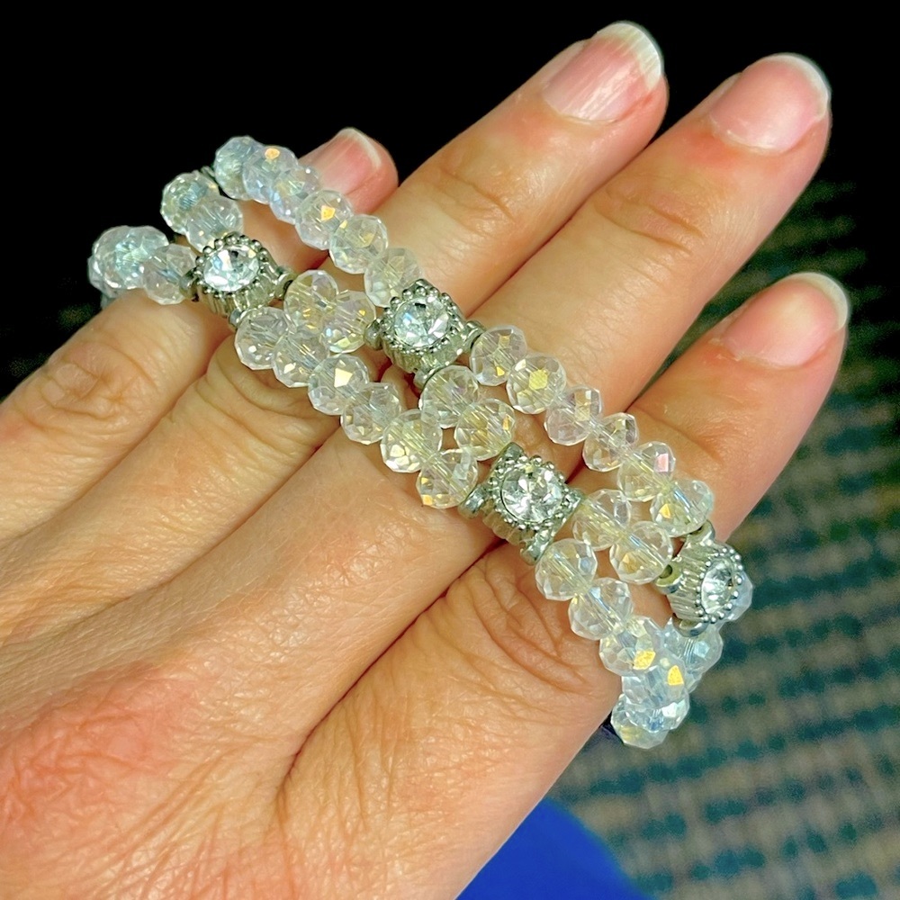 Faux Crystal Diamond Bracelet - Picture 6 of 11